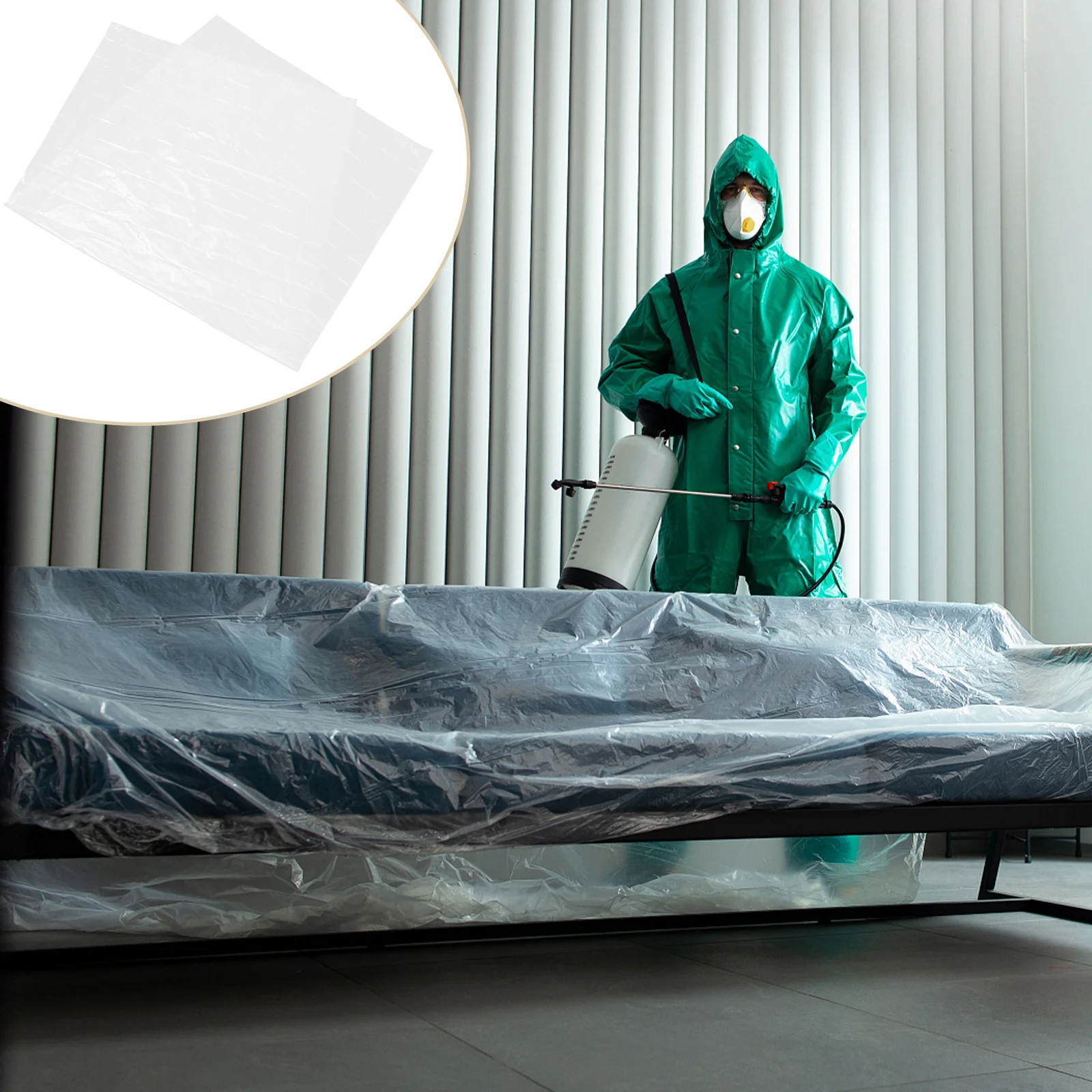 

Household Plastic Sofa Dust Cover Thickened Clear Couch Cover Furniture Protector for Moving Living Room Pet Protection