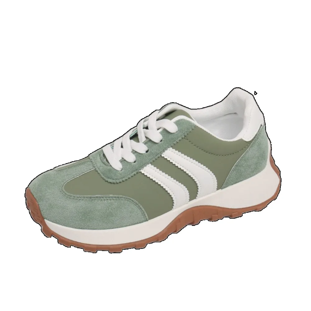 Mehrfarbige Damen Retro Wildleder Schnür-Sneaker, Leichte Atmungsaktive Low-Top Laufschuhe, Rutschfeste Komfort-Freizeitschuhe – Detail 8