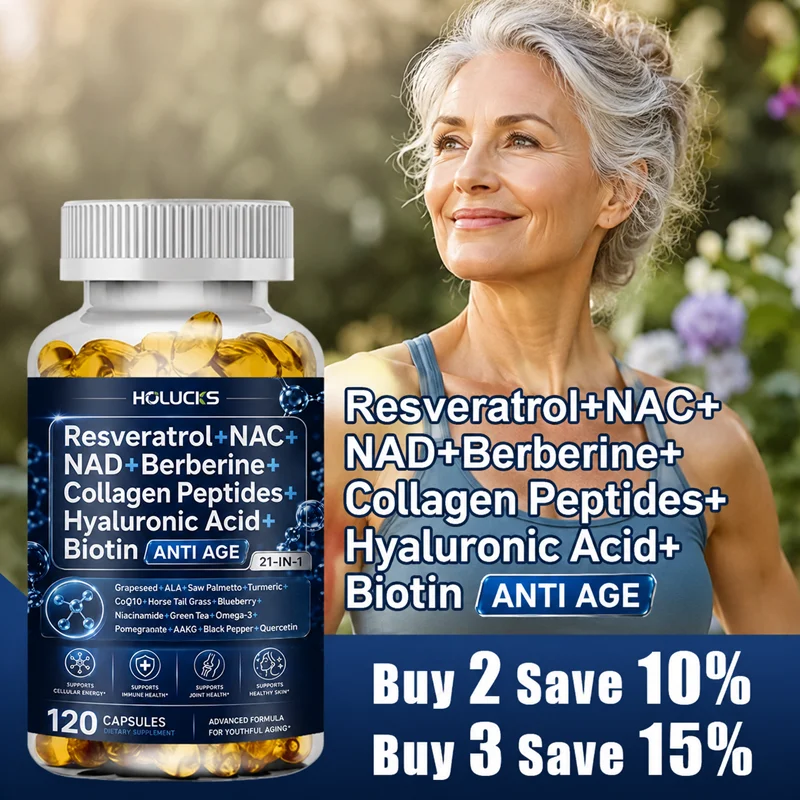 High NAD+ Wellness Supplement, with CoQ10 & Turmeric Extract, Improve Brain Function, Vitality & Whole-body Defense