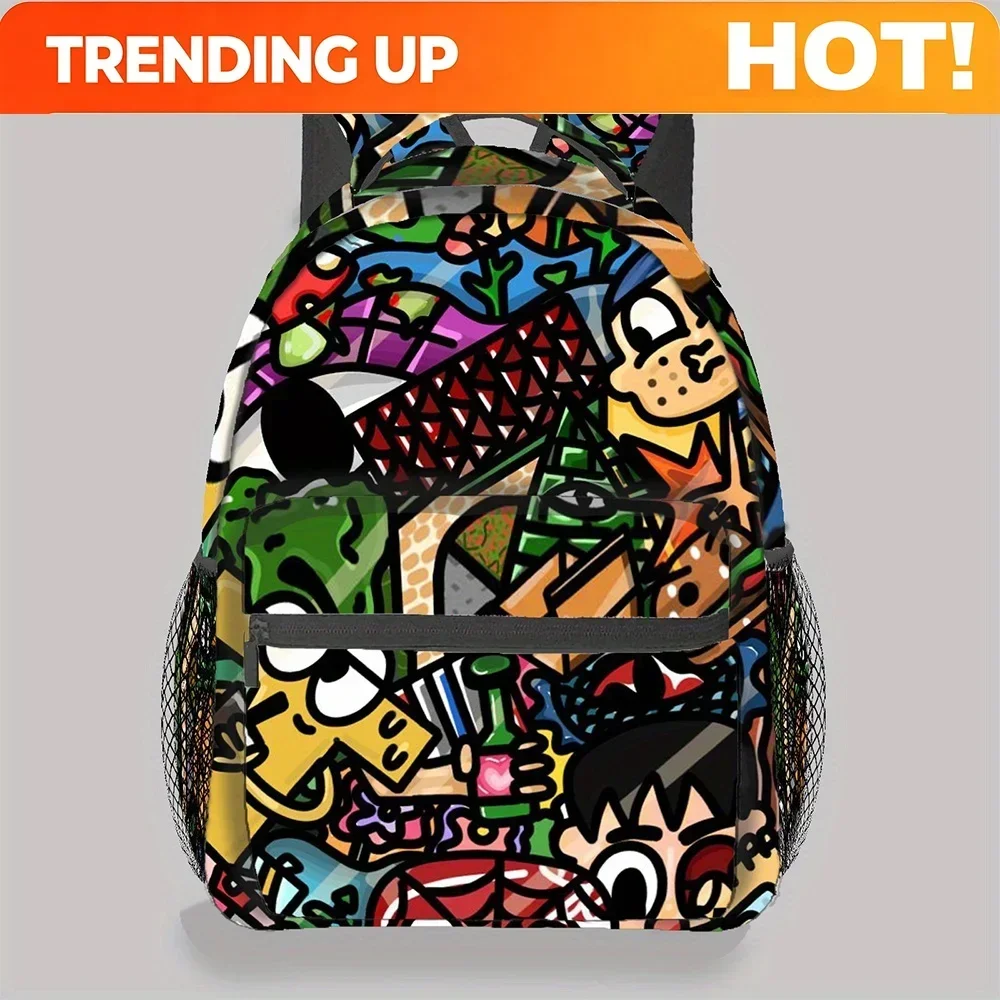 Custom Bag Custom BagLarge Capacity Backpack With Cartoon Prints, Featuring A Classic Travel Design Ideal For Trips, Shopping, Y