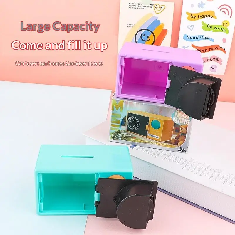 Mini ATM Piggy Bank Electronic Password Safe Kids Money Savings Box Coin Cash Deposit New Year Gift