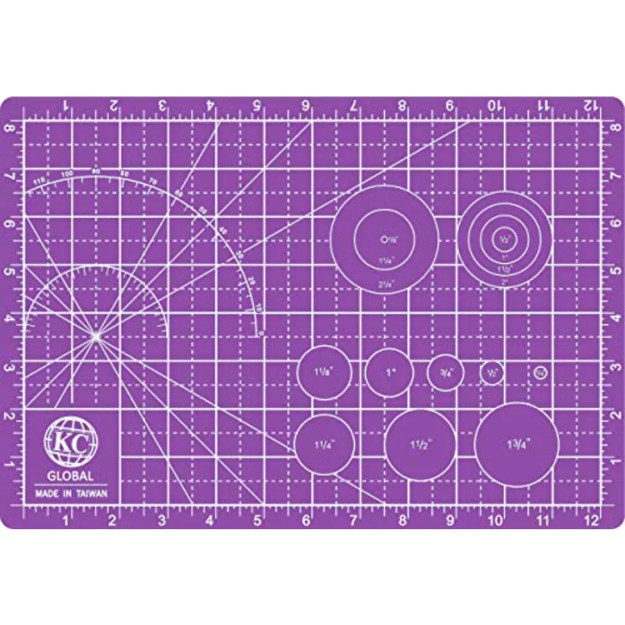 

A4 13"x9" Professional Grade Self-Healing Double-Sided PVC Cutting Mat (Purple) - Odor-Free, Eco-Friendly, Non-Slip, Premium De