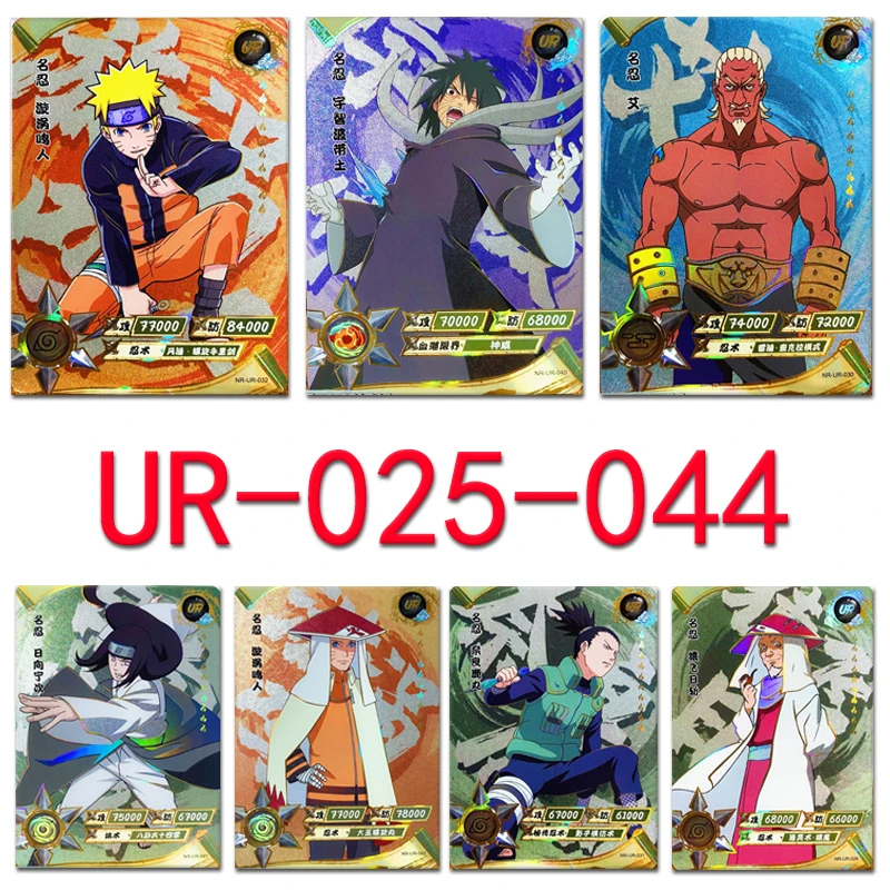 

New Anime Naruto Ur Card Uzumaki Naruto Uchiha Obito Senju Hashirama Collection Children's Toys Surprise Birthday Christmas Gift