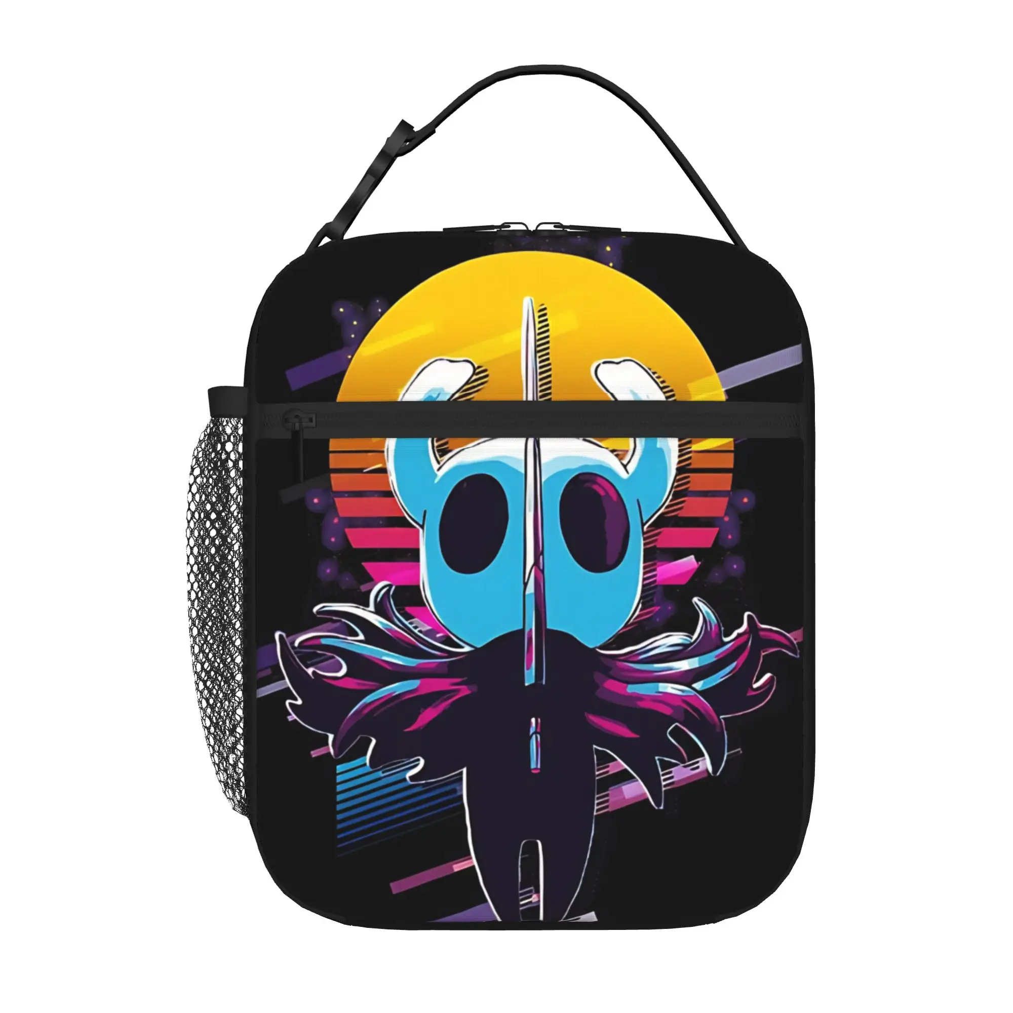 1 Piece Zipper Closure Shadow Insect Warrior Storage Bag Pocket Hollow Knight School Lunch Food Box Reusable For Lunch Food Bag