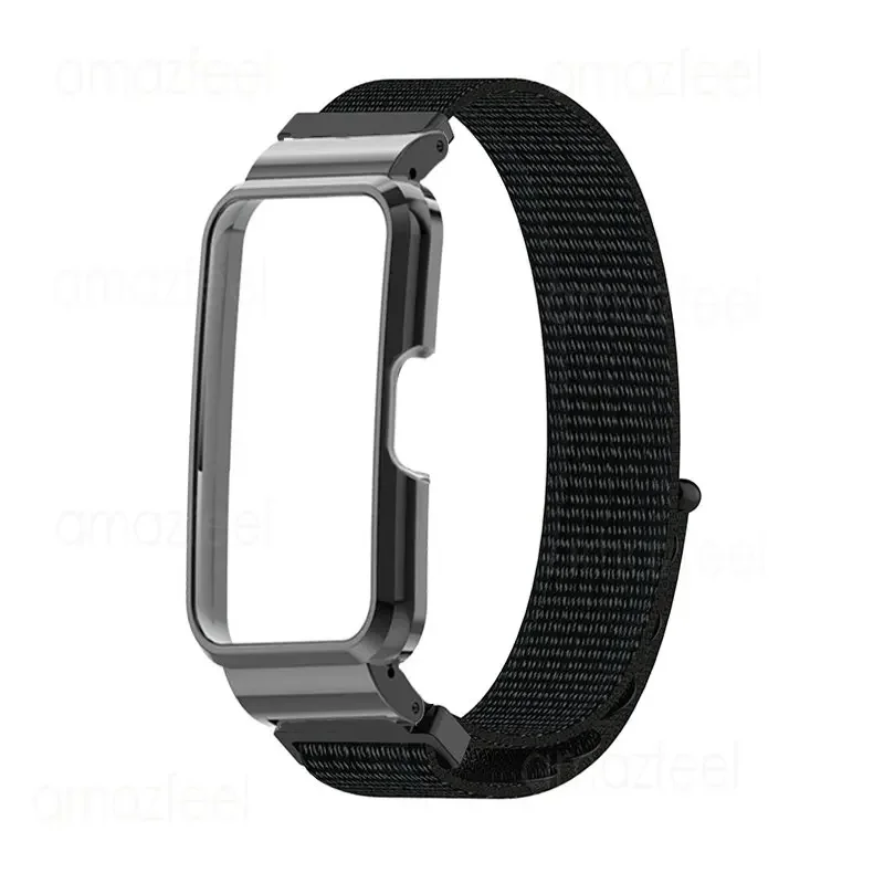 النايلون نسج المعصم الفرقة ل الشرف الفرقة 6 7 الذكية الفرقة اكسسوارات حزام لهواوي الفرقة 7 6 سوار حافظة معدنية حامي الوفير