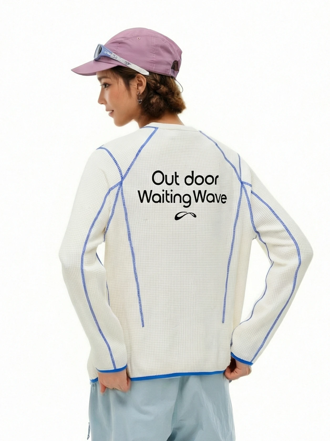 

Футболка с длинным рукавом Waitingwave Half Zipper для занятий спортом на открытом воздухе, велоспорта, влагопоглощающая, с защитой от солнца, в стиле колор-блок, Hsu Line