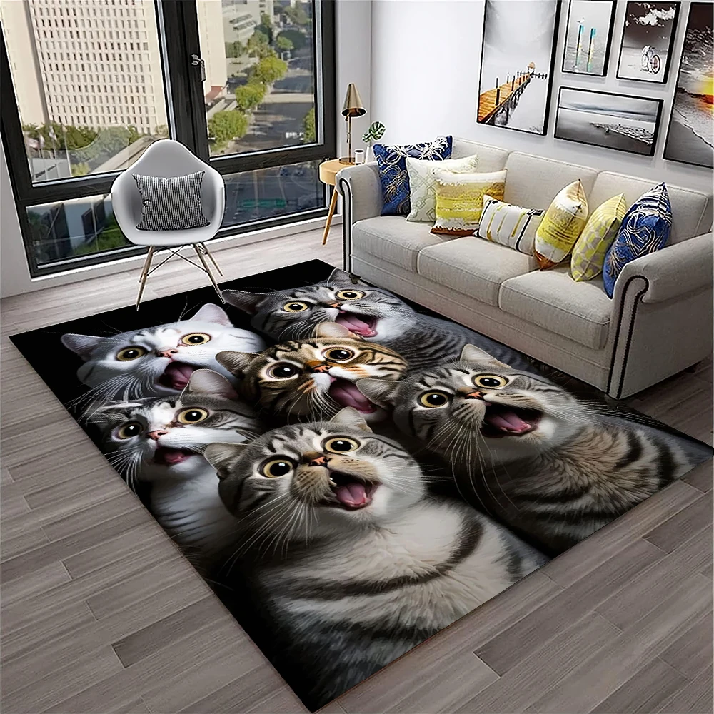 

Cute Calico Cat,Garfield Cat,Persian Cat,Ragdoll Cartoon Carpet Rug for Home Living Room Bedroom Sofa Doormat Decor,kid Non-slip
