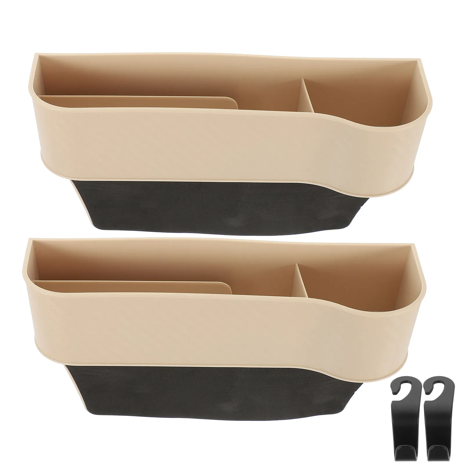 

2Pcs Car Seat Organizer Front Seat Gap Filler Storage Box Easy Install Disassemble Clean Compact Space Saving Multi Purpose Car