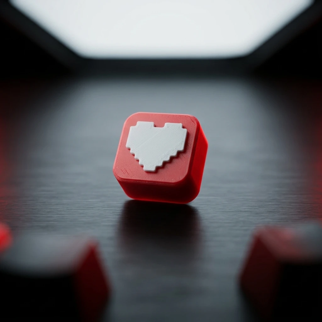 Pixel Heart Custom Keycaps Cross Axis PC Gaming Keyboard Peripherals Collection Gift