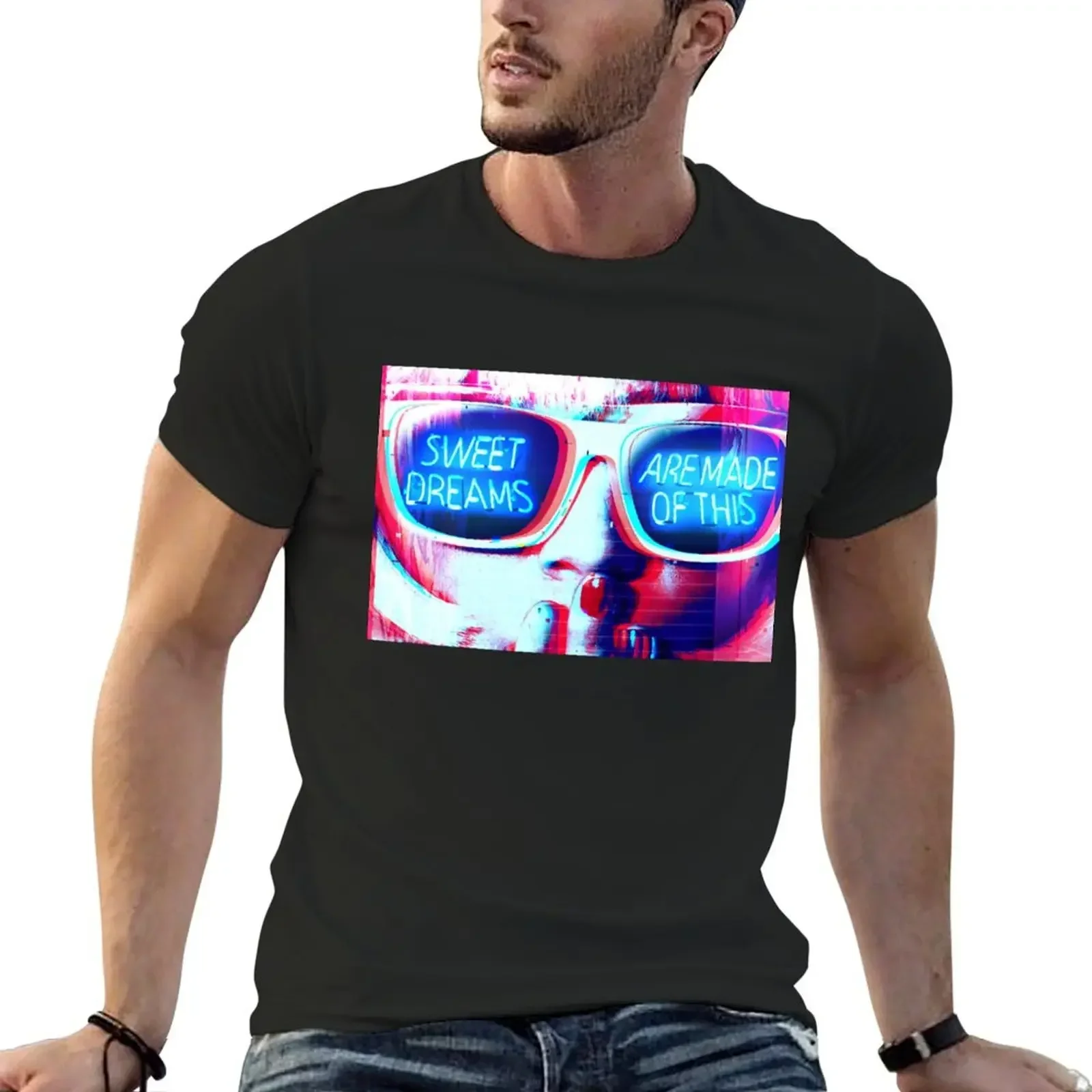 Sweet Dreams Are Made Of This x Glitch Art T-Shirt Aesthetic clothing anime figures blanks men t shirts