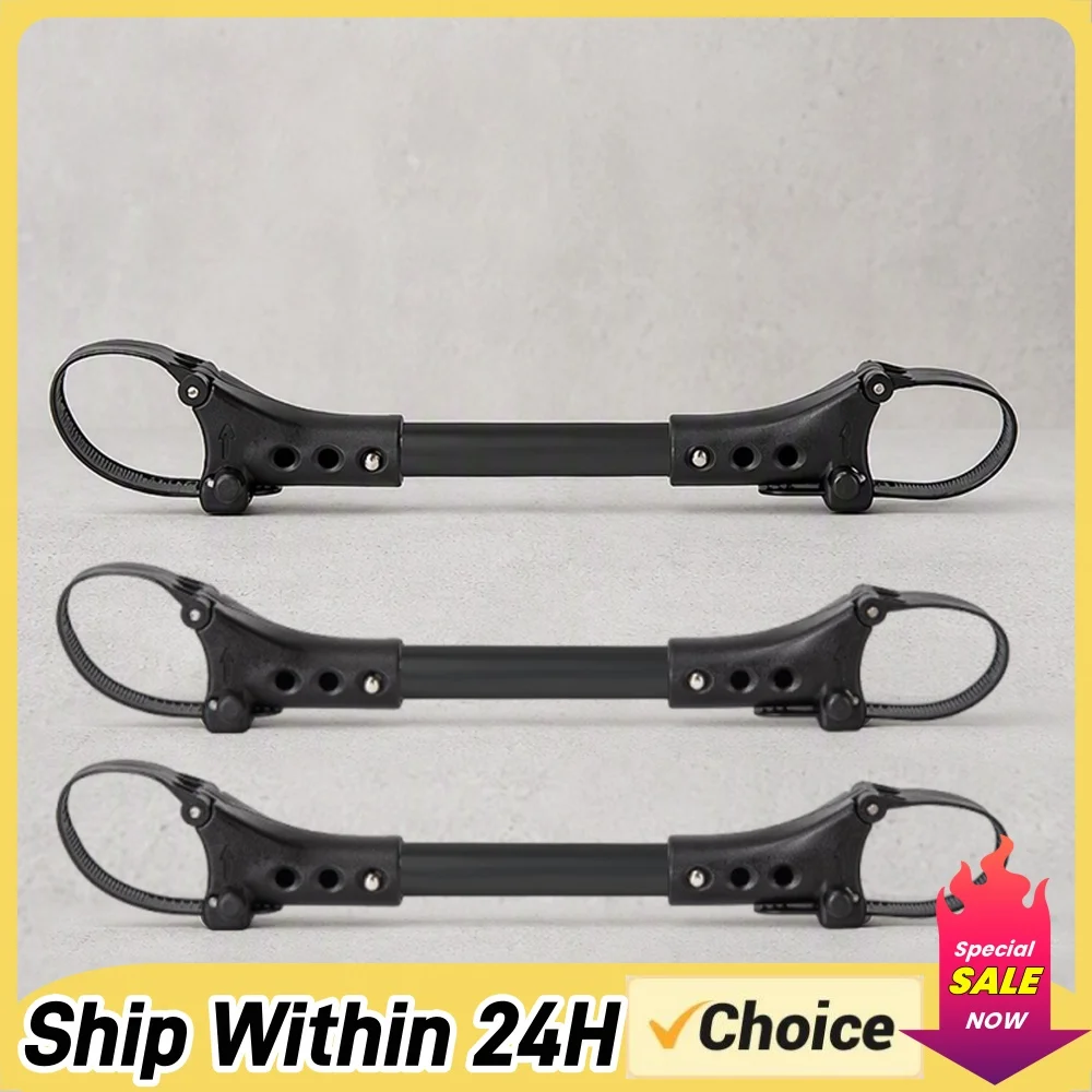 Double Buggy Coupler Adjustable Twin Stroller Connector Bar 20/23/26cm Universal Aluminum Alloy Nylon Strap Baby Stroller Mount