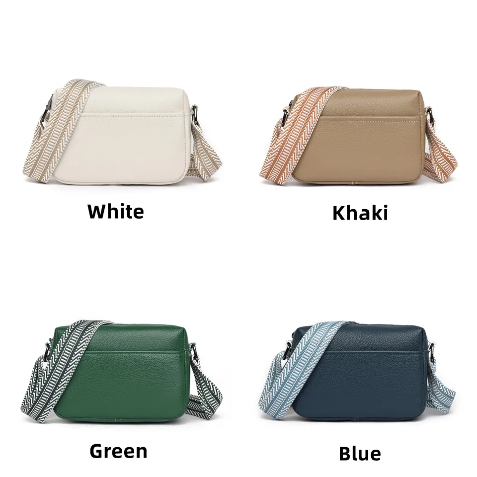 Waterproof Cow Leather Women Crossbody Bag Fashion Female Messenger Bag Shoulder Bags Designer  Luxury Handbags For Women