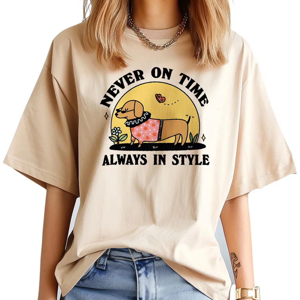 Sausage Dog top women manga comic designer Tee female comic streetwear harajuku clothing