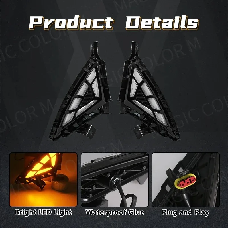 LED Daytime Running Light For Hyundai Elantra 2021 2022 Turn Signal DRL Fog Lamp Yellow White Headlight Car Accessories 12V
