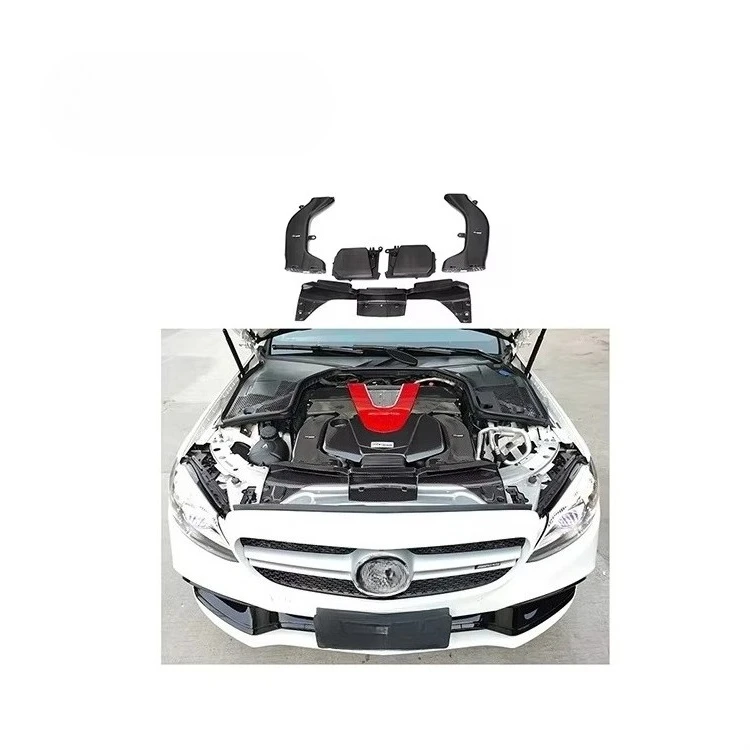 

Лучшая производительность для C43 GLC43 W205, 100% сухая система впуска холодного воздуха из углеродного волокна