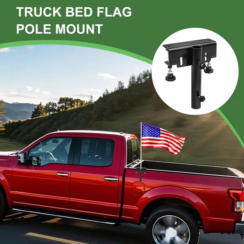 

Держатель флага для пикапа, держатель для флагштока без сверления, подходит для флагштока до 1,2 дюйма, автомобильные аксессуары, крепление на флагшток