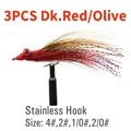 3PCS Dark Red
