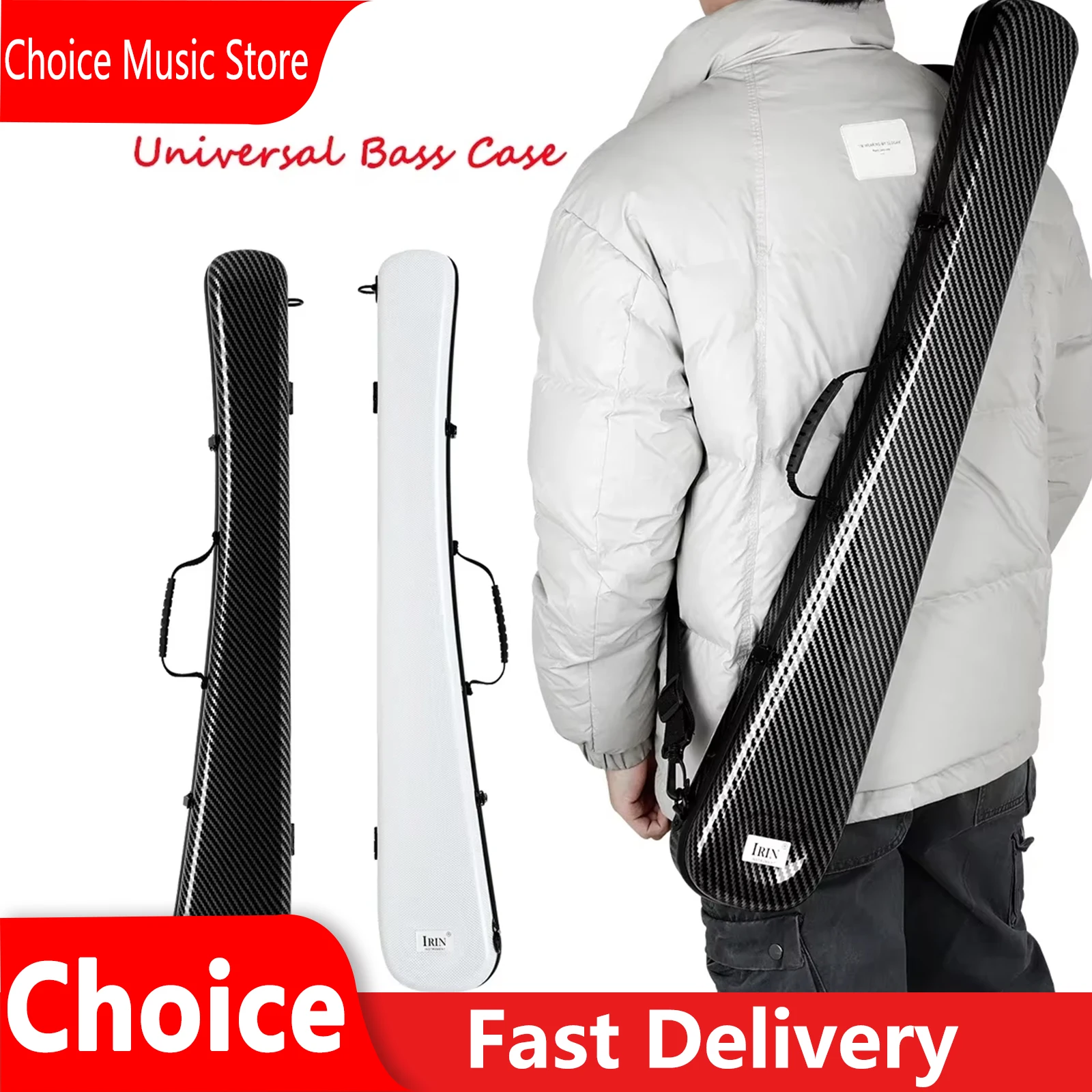 

IRIN Bow Case Big Bass Thickened Universal Sponge Cello Portable Anti-Knock Composite Bow Case Big Bass Bow Case Accessories