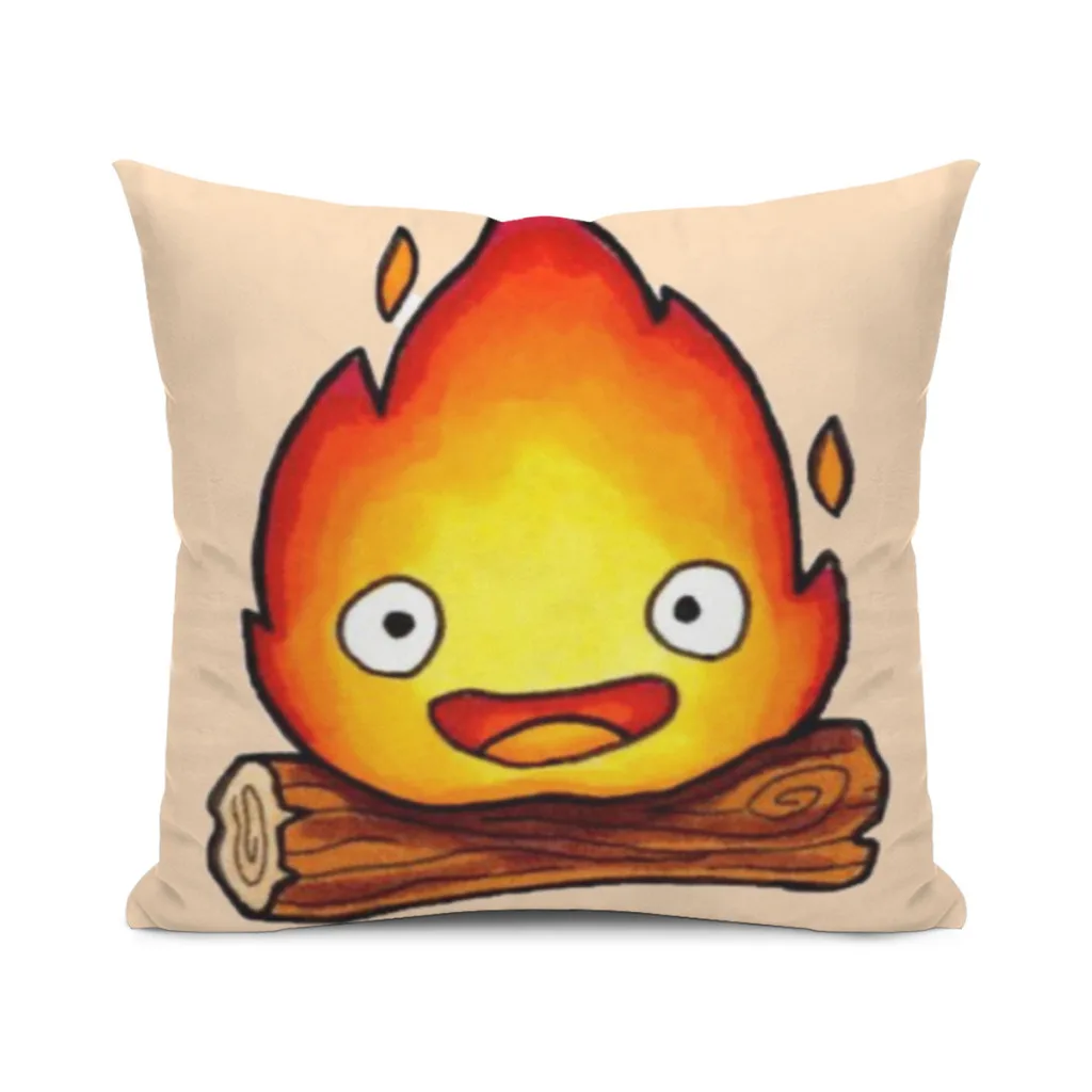 Flame calcifer Pillowcase Cushions Cover Cushions Home Decoration Pillows For Sofa