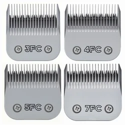 4Pcs 7FC/5FC/4FC/3FC Detachable Pet Dog Grooming Blades of Stainless Steel,Compatible with Andis,Oster A5,Wahl KM10 Series