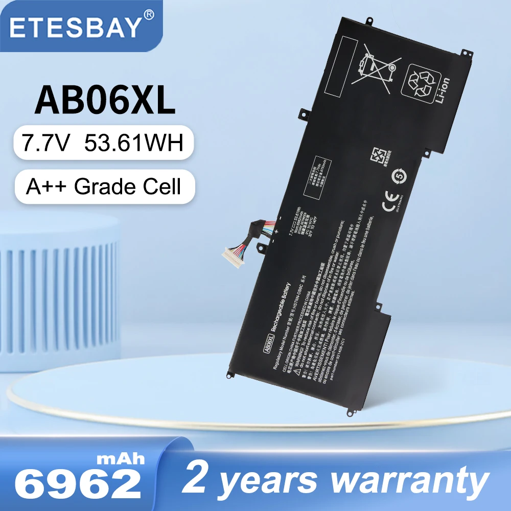 

Аккумулятор ETESBAY AB06XL для ноутбука HP Envy 13 2017 13-AD019TU AD022TU AD023TU AD024TU AD025TU AD026TU AD026TU AD027TU Series 53.61WH