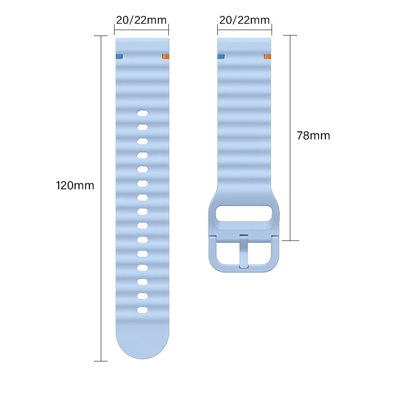 22mm Strap for Amazfit Balance/GTR 4 46mm/BIP 5 /GTR 3 Soft Silicone 20mm Band for Active 42mm/Bip 5 Unity/GTR Mini