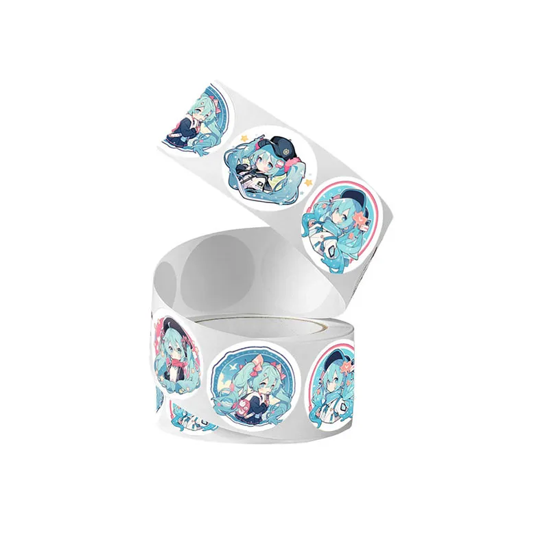 500PCS Cartoon Hatsune Miku Adesivi fai da te Cute Anime Figura Immagine Ricompensa per bambini Busta Sigillatura Graffiti Decorazione Adesivo