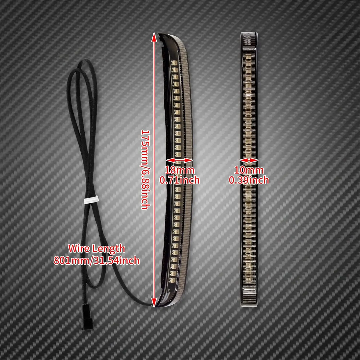 Światło LED do sakw bocznych, tylne, do Harley Touring 2014-2023, przydymione szkło