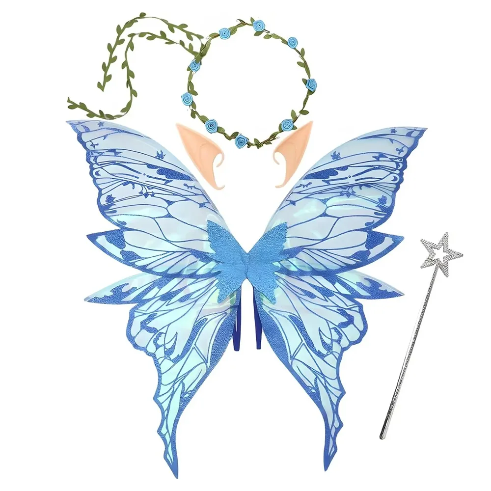 

Creative Fairy Butterfly Wings Lightweight Sparkle Dress Up Wings Set Fluttering Wings Sparkling Fairy Costume Wing Set