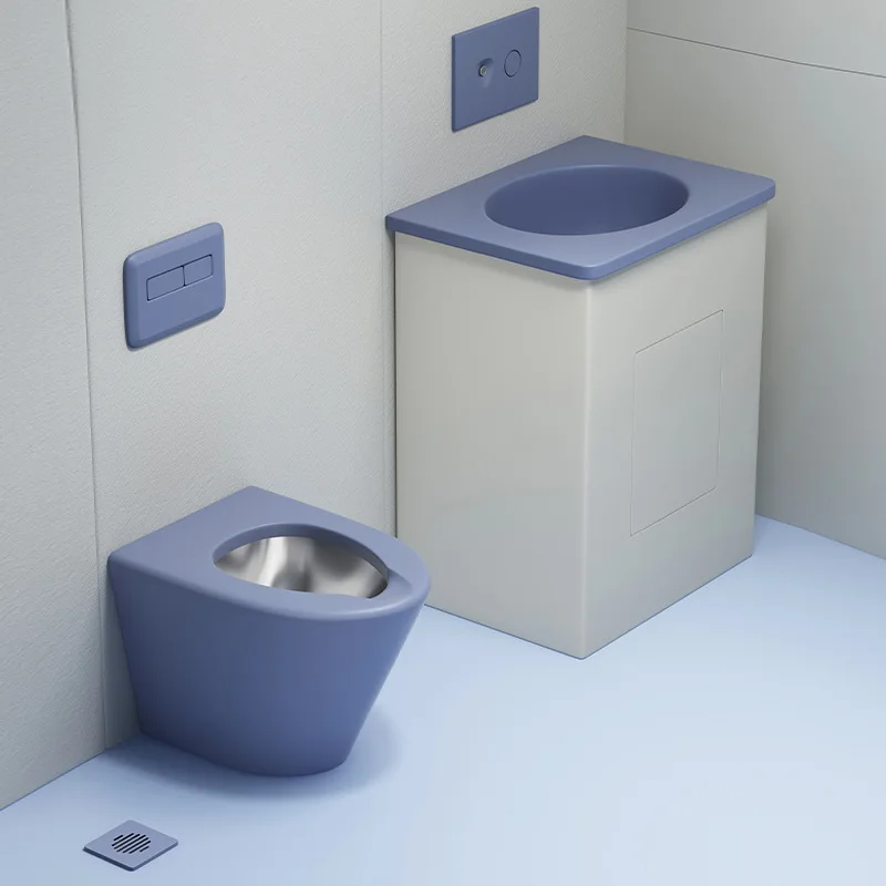 304 Stainless Steel Soft Bag Toilet, Talk Room, Prison Detention Center Toilet, Silicone Anti-collision Lien Room Toilet