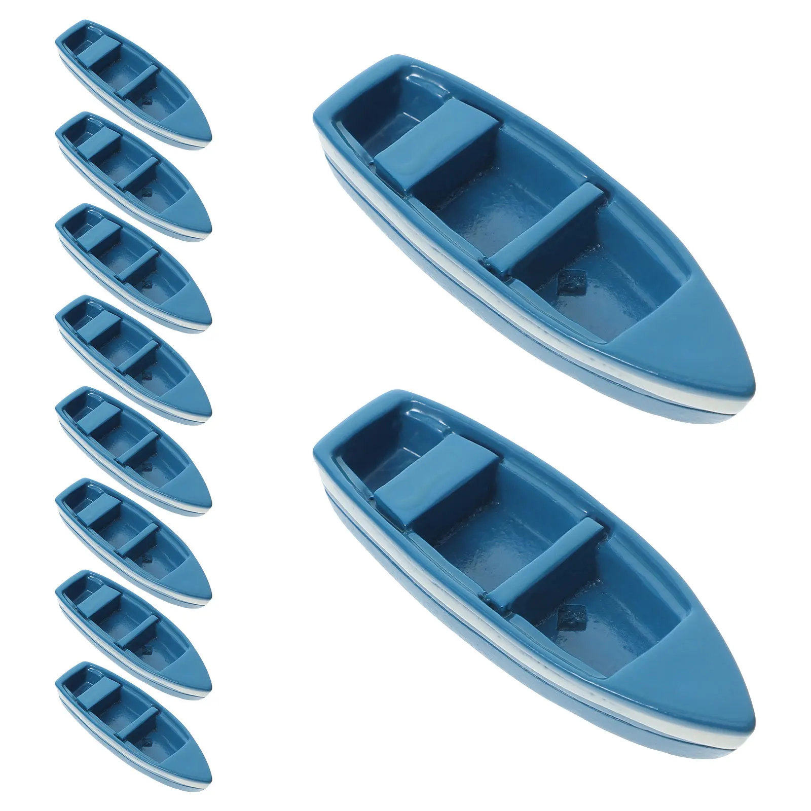 

10Pcs Miniature Yacht Resin for Nautical Display Beach Home Decor Fairy Garden Accessory Boat Yacht Model