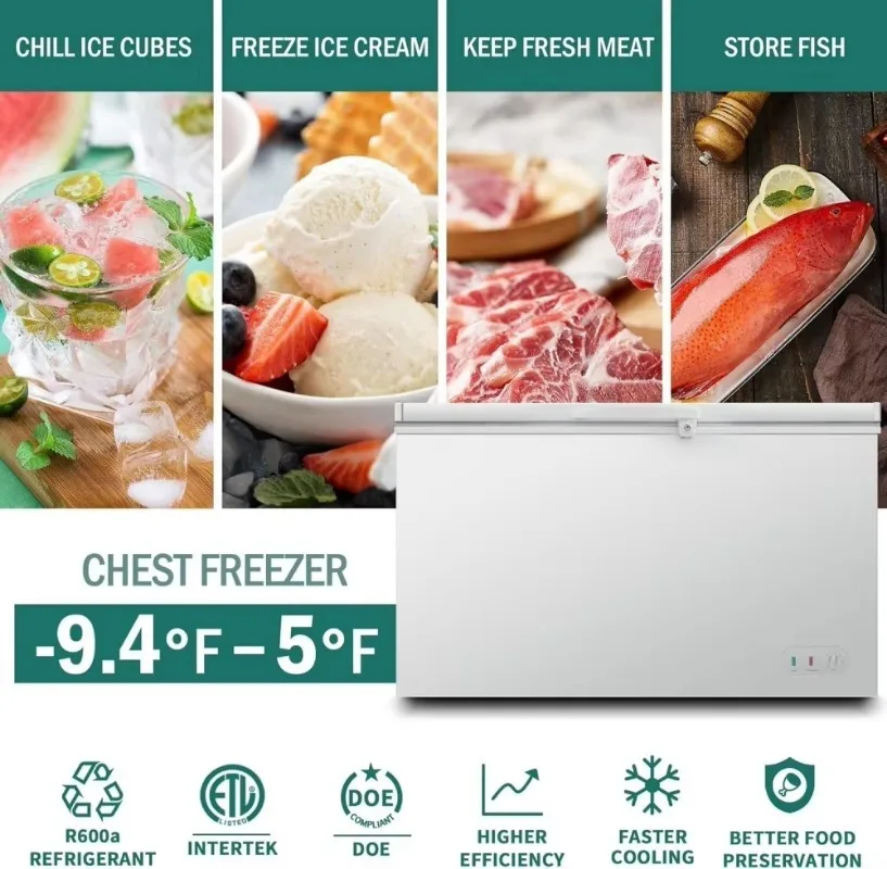 Imagen 4: Congelador Horizontal Comercial para Alimentos Congelados, Congelador Vertical Profundo para Alimentos Congelados