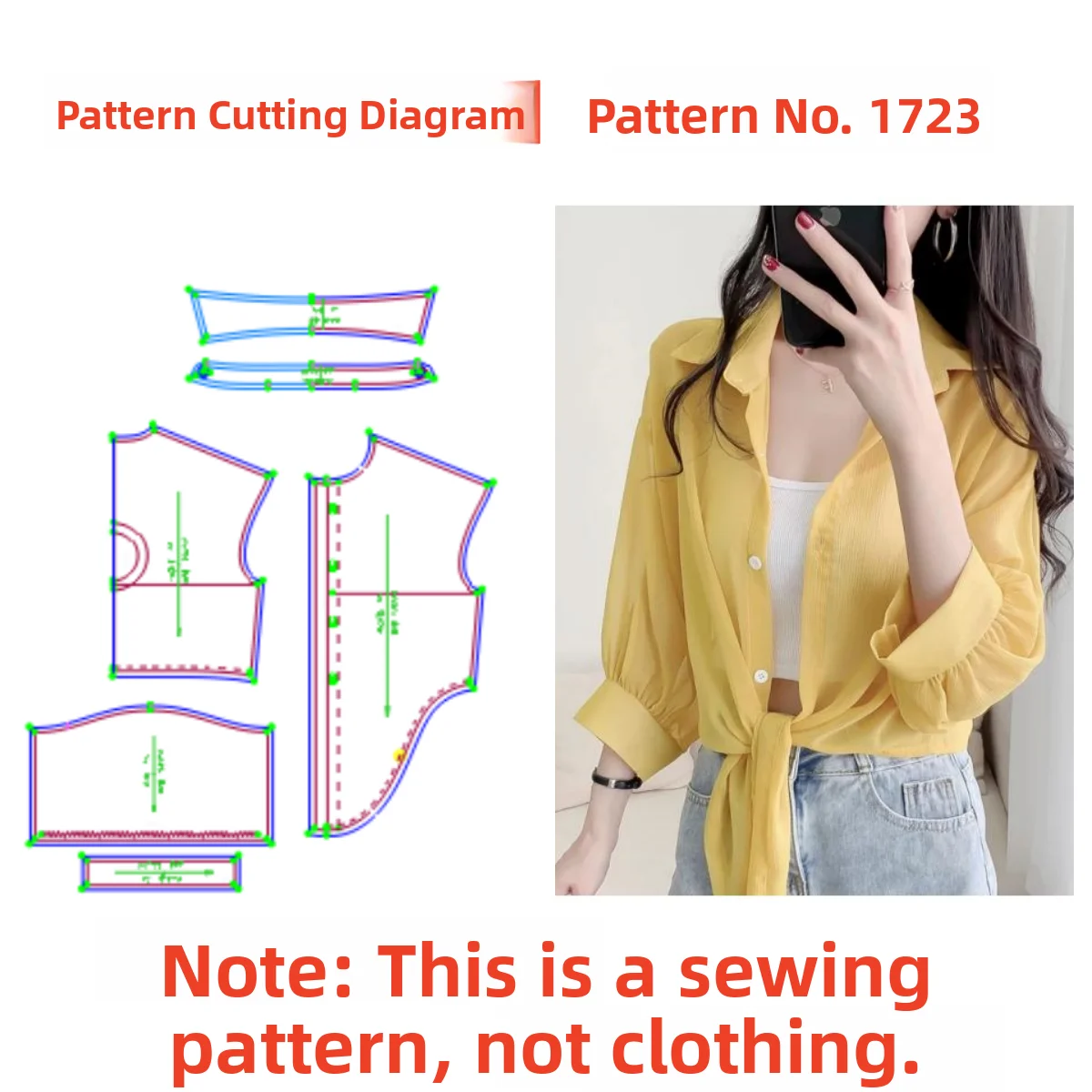 

Женская легкая футболка 723 с защитой от солнца, образец выкройки для самостоятельного пошива, дизайн для домашнего шитья, ткань для раскроя