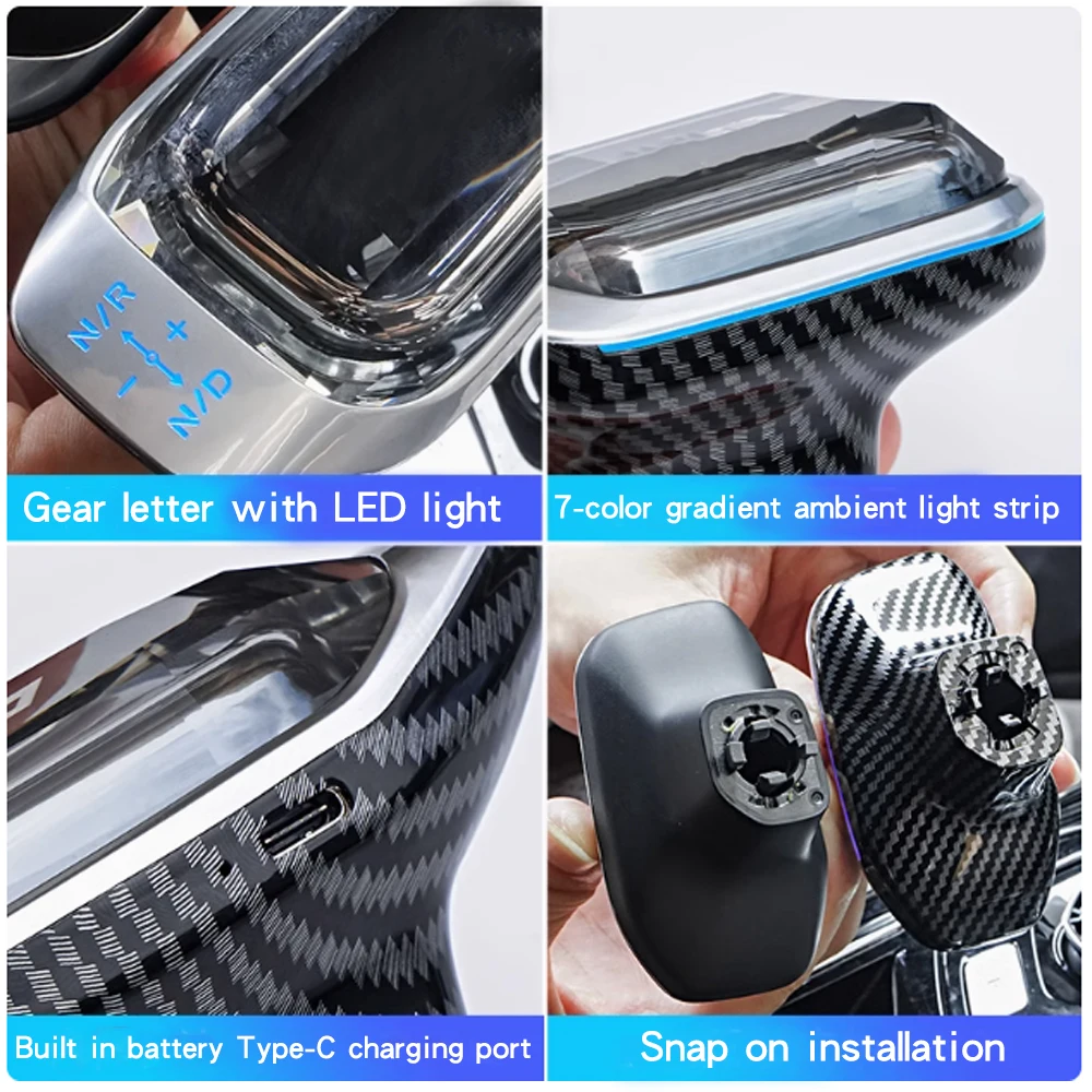 Per Kx11 GEELY Monjaro Manjaro Leva di cristallo LED con sostituzione della luce atmosferica Installazione Pomello del cambio Xingyue L