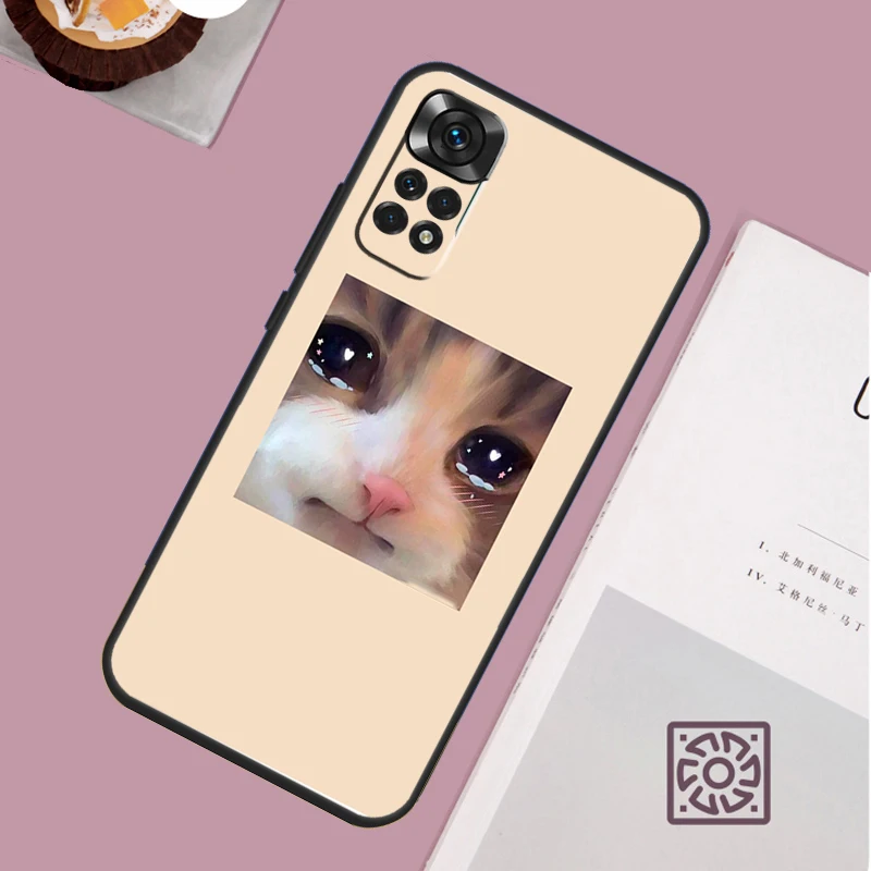 Crying Cat Memes Case For Redmi Note 12 10 9 8 11 13 Pro 9S 10S 11S 12S Phone Cover For Redmi 12C 9C 10C 13C