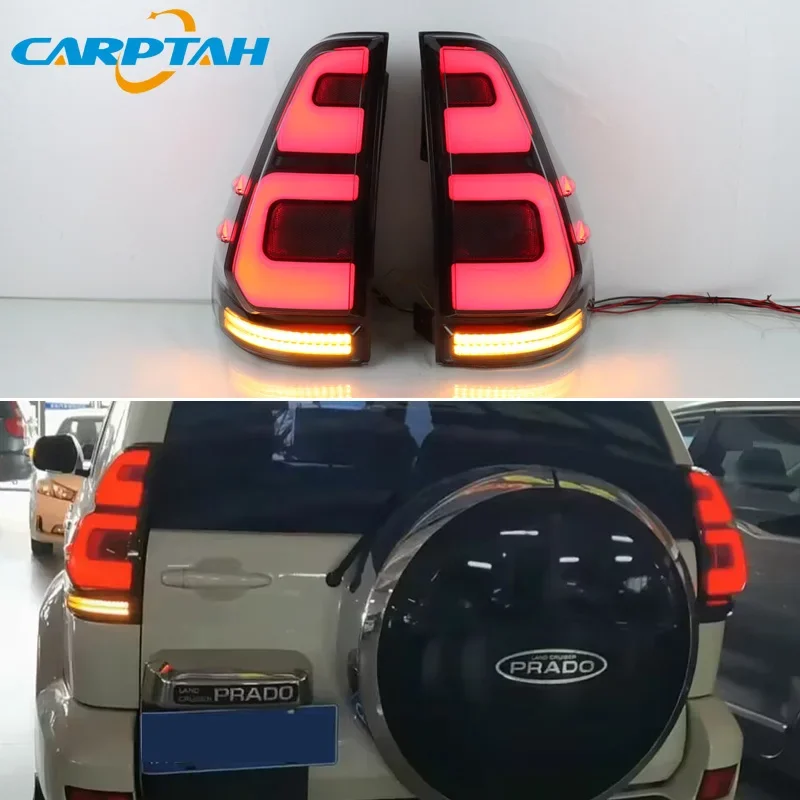 Car LED 12V Taillights For Toyota Prado 2003 - 2008 2009 Rear Running Lamp Brake Reverse Turn Signal Waterproof Car Accessories