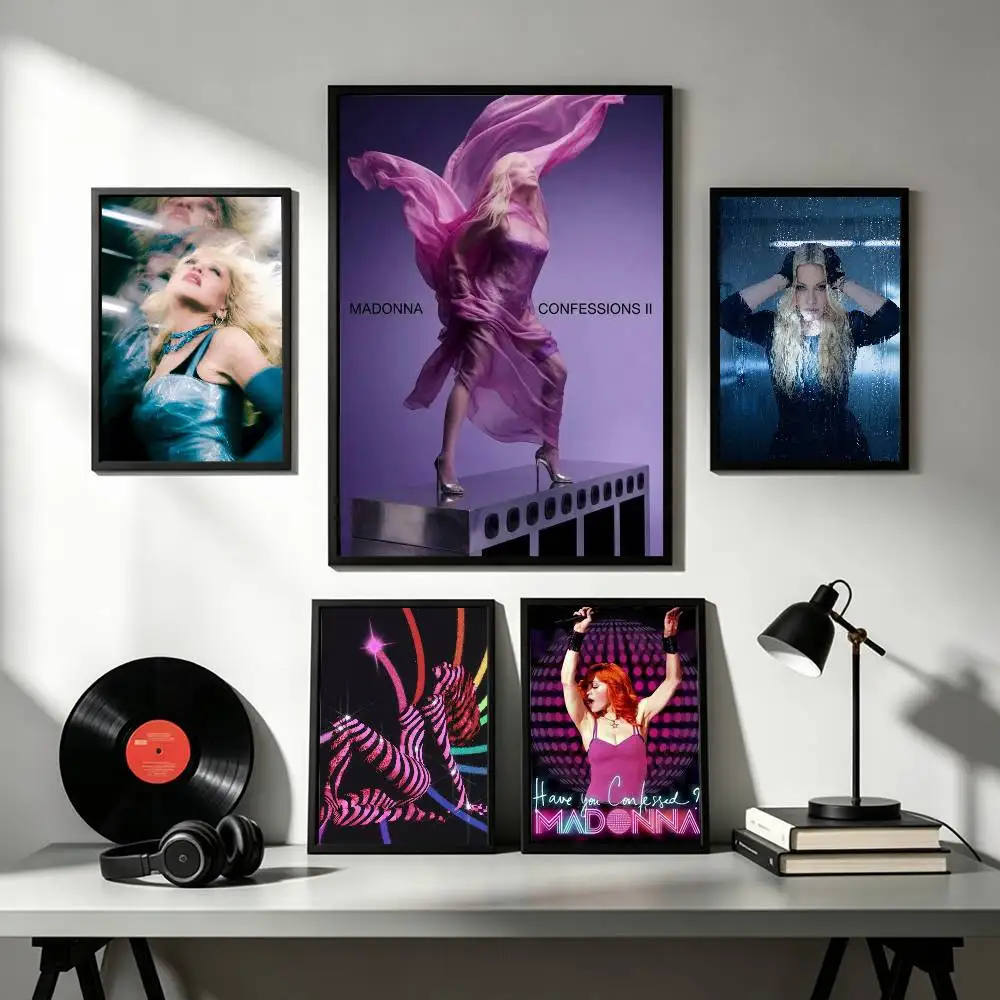 M-Madonna Confessions I Feel So Free  Poster Waterproof Wall Art Sticker For Bar Living Room Vintage Decor High Quality Print