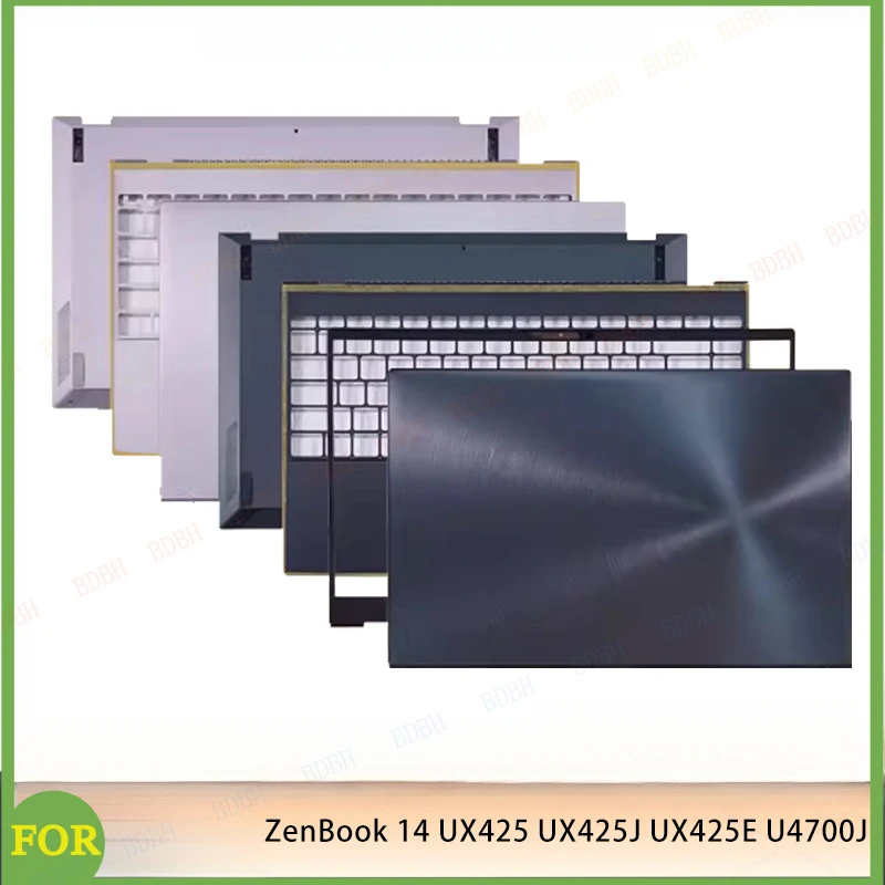 BDBH For ZenBook 14 UX425 UX425J UX425E U4700J Full Housing Cover LCD Back Cover/Front Bezel/Hinges/Palmrest/Bottom Case