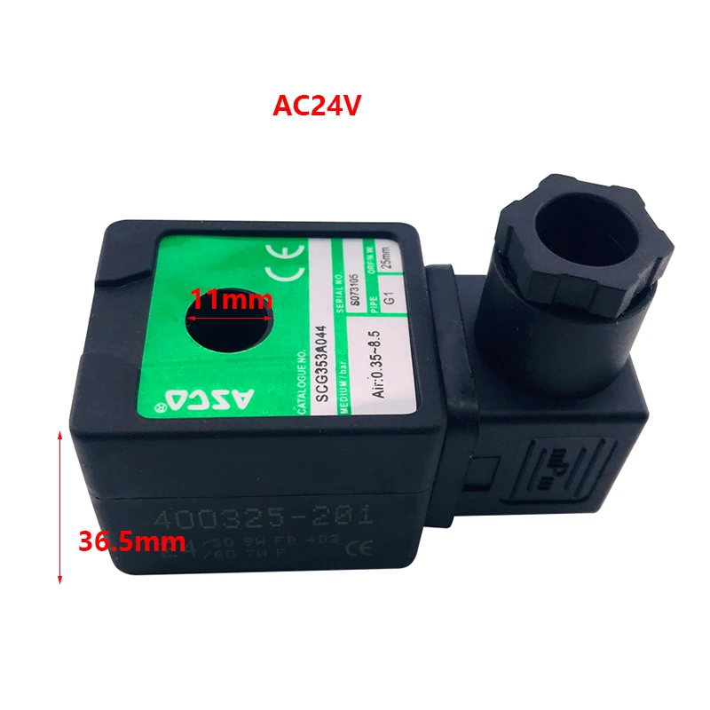 

ASCO Pulse Valve Solenoid Valve Coil SCG353A044 SCG353A043 Inner Diameter 11mm High 36.5mm AC24V 400325-201