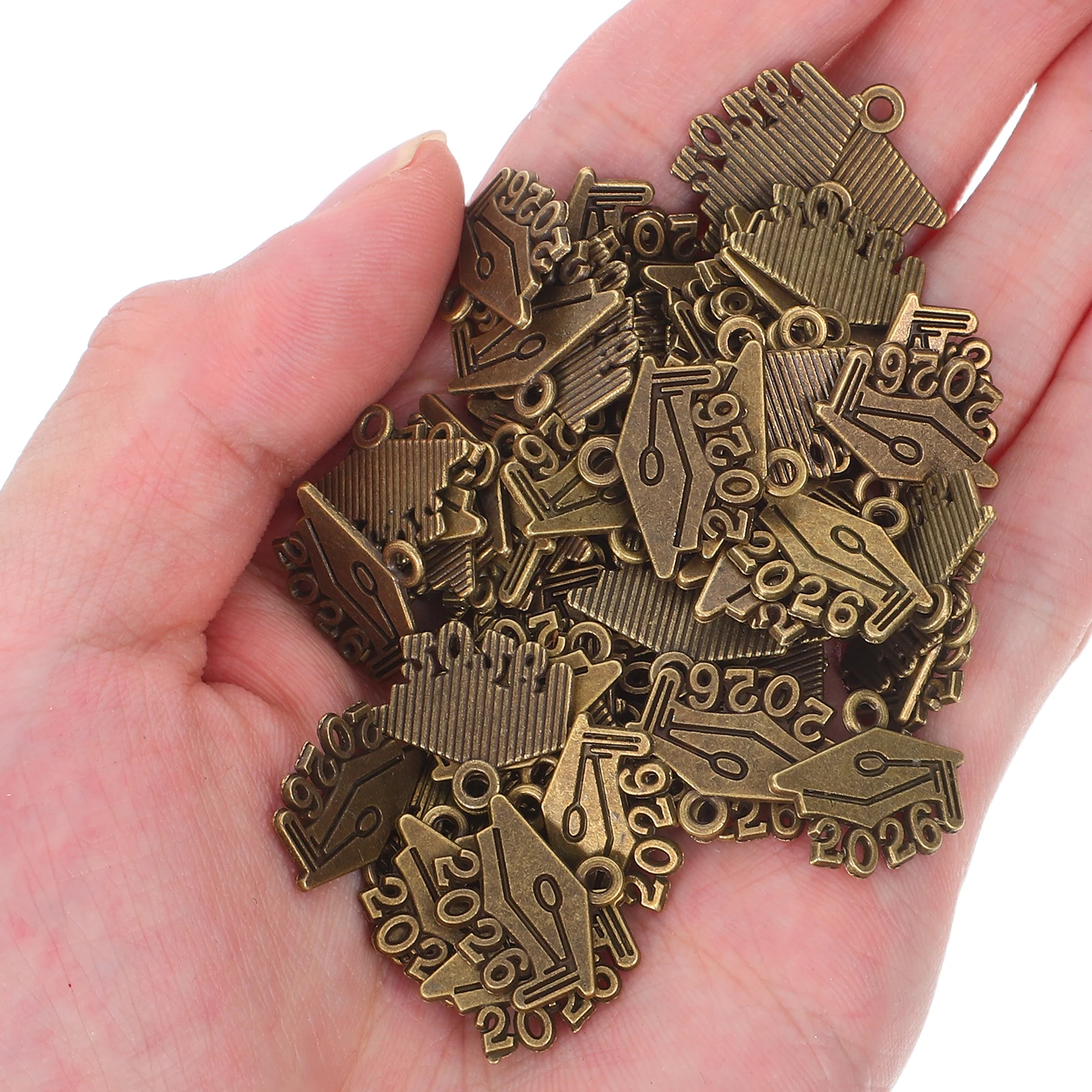 

100pcs Graduation Cap Charm Necklace Earring Findings Zinc Alloy Jewelry Making Supplies Bracelet Charms Custom Pendant