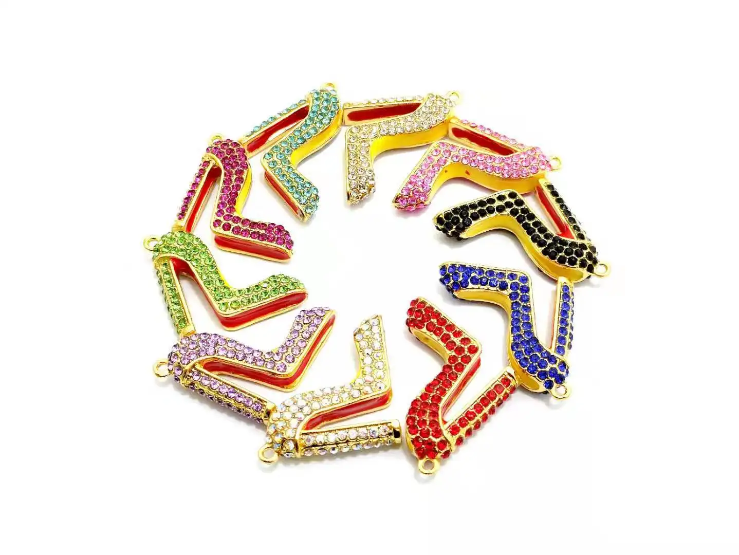 10pcs 3D High Heel Shoe Charms Fit For DIY Jewelry Making S0043-S0044