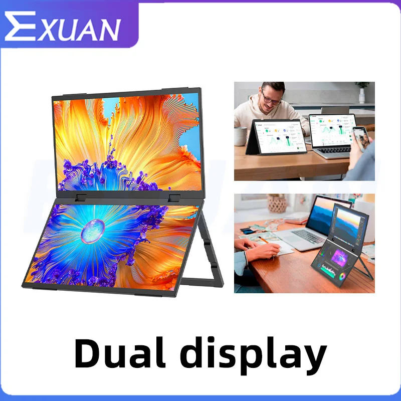 

15.6-Inch Laptop Dual-Screen Display 60HZ HDMI Portable Monitor 1080P IPS LCD External Screen For PC Laptop Mac Phone Xbox PS4