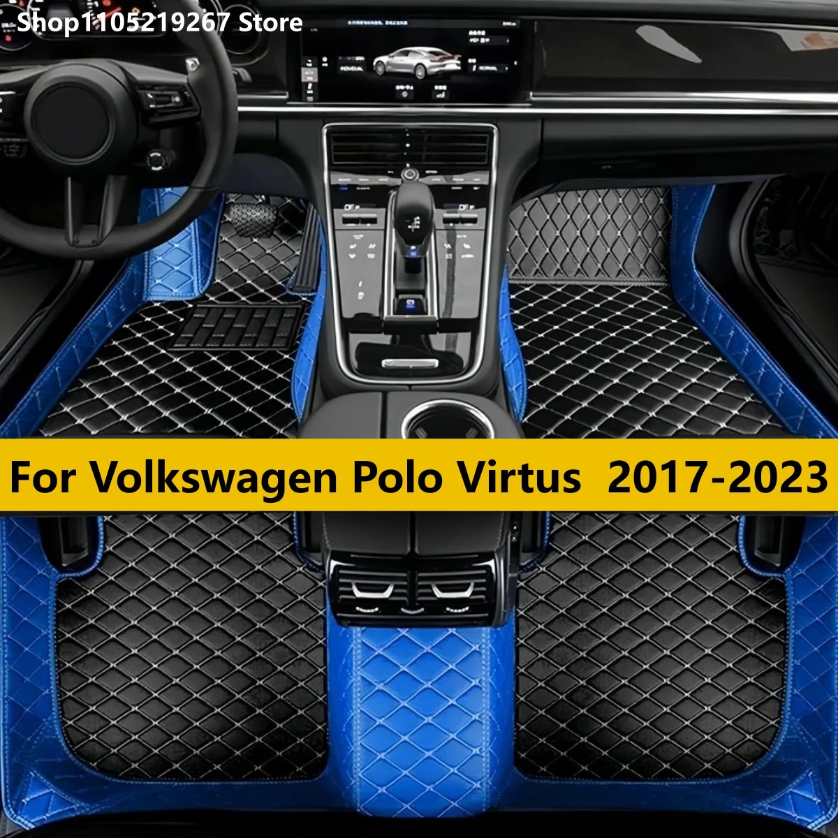 

Custom Car floor Mats Fit For Volkswagen Polo Virtus 2017 2018 2019 2020 2021 2022 2023 auto accessories Car Carpet