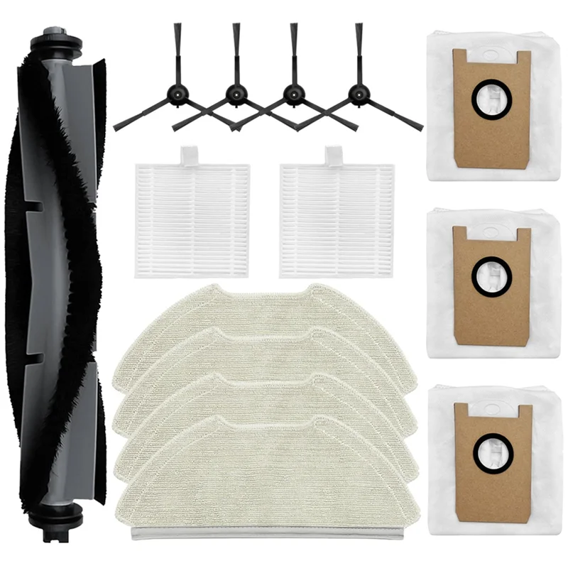 ملحقات SANQ لـ AIRROBO T20 + قطع غيار المكنسة الكهربائية فرشاة الأسطوانة الرئيسية وسادة التطهير مرشحات HEPA كيس لجميع الغبار