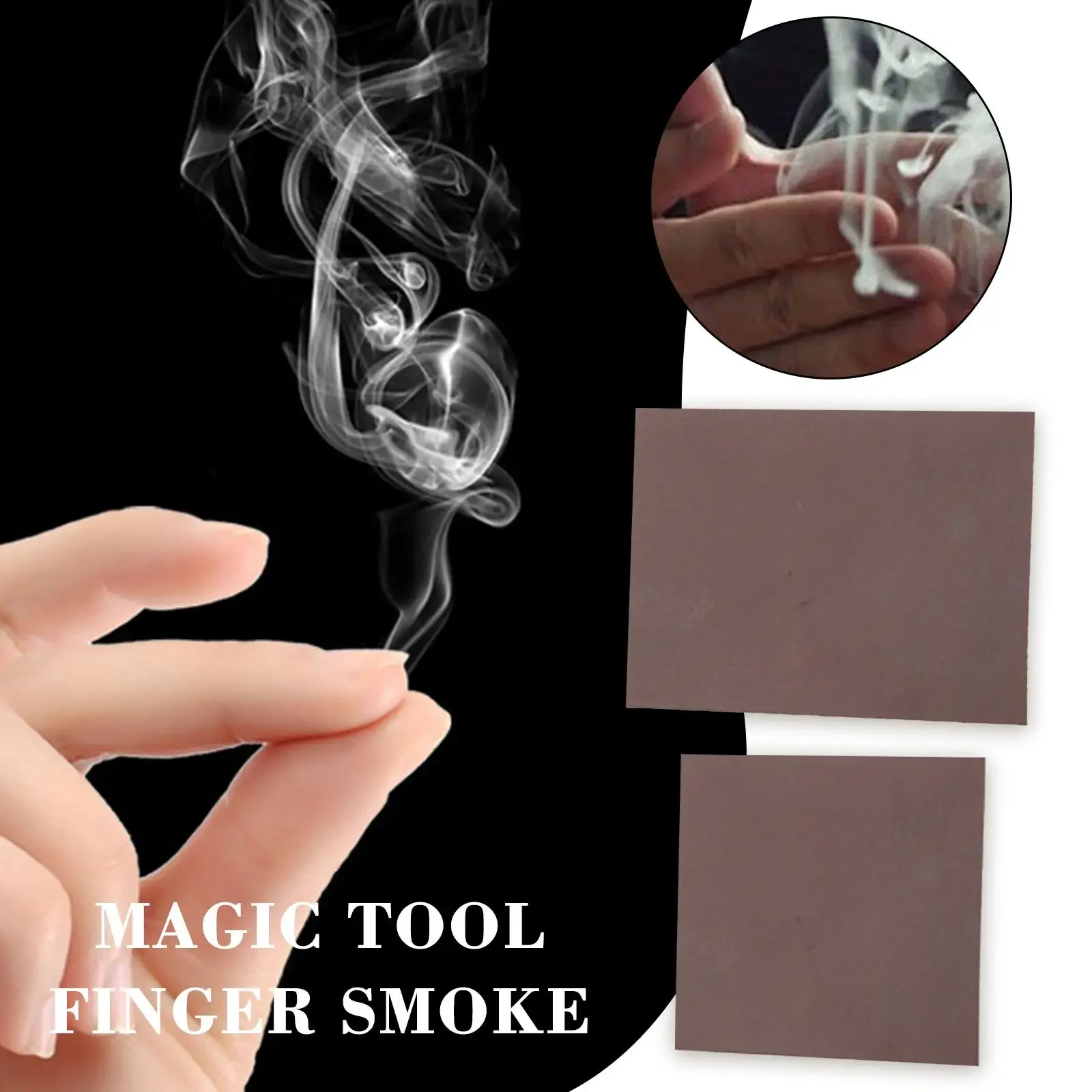 10pcs Chemical Magic Paper Cool Close Up Magic Trick Fingers Smoke Hells Smoke Stage Stuffs Fantasy Prop Make Fun Magic Tricks