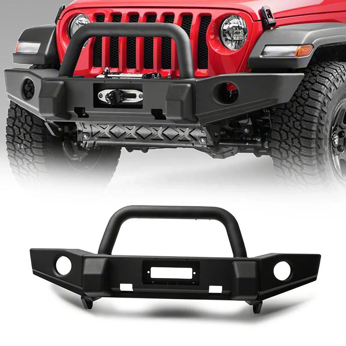 

Полноширокий передний бампер для Jeep Wrangler JL и Gladiator JT 18-22 гг.