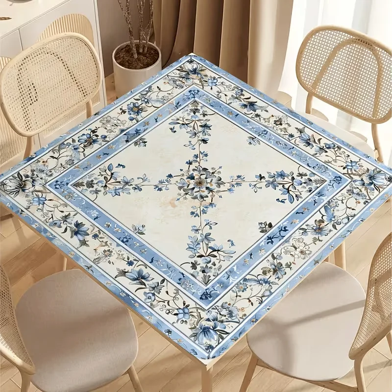 VIKAMA Retro European Lace Mahjong Table Mat Anti Slip Silent Wear Resistant Square Game Table Mat Home Decoration