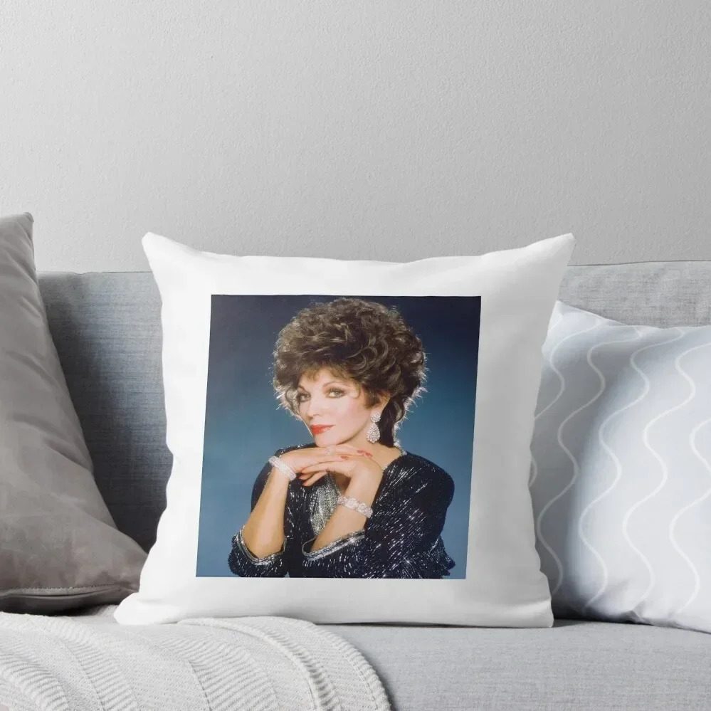 

Joan Collins Throw Pillow Embroidered Cushion Cover Sofa Pillow Cover Decorative Cushion bed pillows pillow