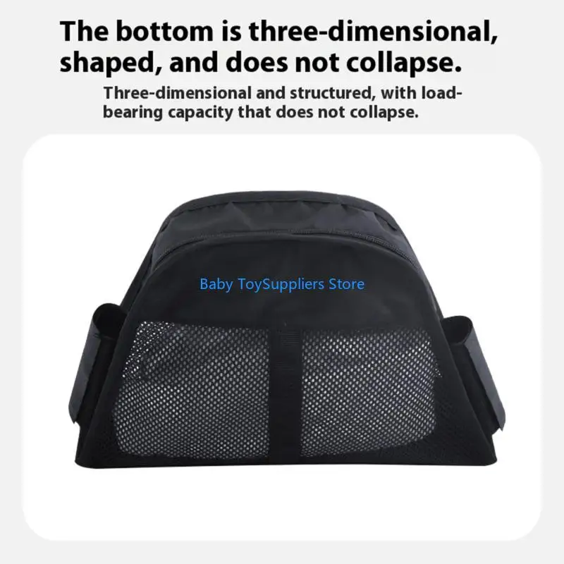 R1WF Baby Pram กระเป๋ากันน้ำความจุขนาดใหญ่กระเป๋าทันทีแนบคุณลักษณะ Secure Hook สำหรับผู้ปกครอง