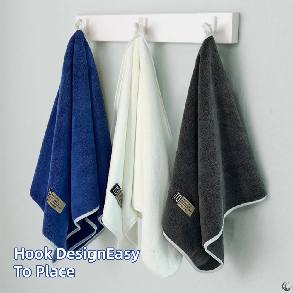 6-teiliges Mikrofaser-Handtuch-Set, 40x80cm/15,7"x31,5" Handtuch, weich, saugfähig, verdickt, schnelltrocknend, für Badezimmer, Hotel, Salon, Spa – Detail 2